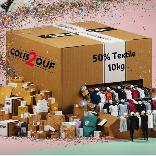 Mix 50% textile + colis perdus et surprises 10 kg