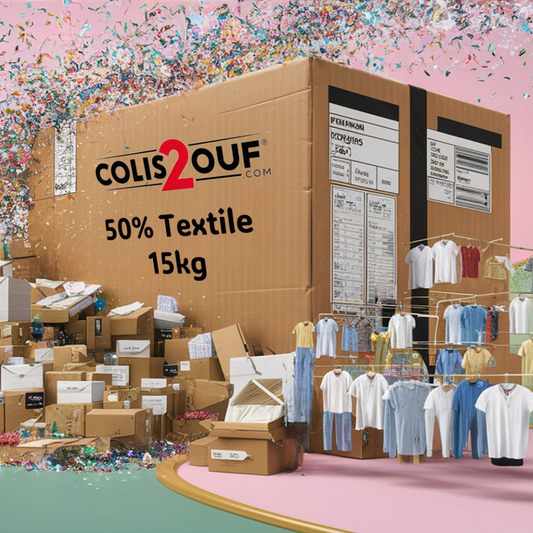 Mix 50% textile + colis perdus et surprises 15 kg